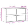 vidaXL TV Wall Cabinet with LED Lights White 80x31x45 cm