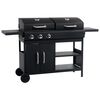 vidaXL Gas Charcoal Combo Grill with 3 Burners