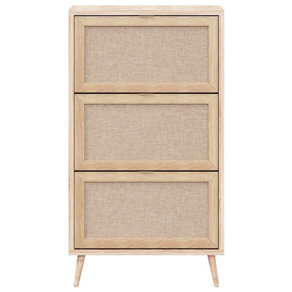 Finori Shoe Cabinet Bali 49A Sonoma Oak and Cane Print