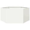 vidaXL Garden Planter White Hexagon 104x90x45 cm Steel