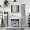 vidaXL 4 Piece Bathroom Cabinet Set Grey Sonoma Engineered Wood