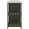 vidaXL Kitchen Storage Set with Shelf 2 pcs Olive Green Steel