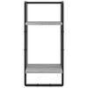 vidaXL 4 Piece Wall Shelf Set with Bars Grey Sonoma Engineered Wood
