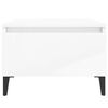 vidaXL Side Tables 2 pcs High Gloss White 50x46x35 cm Engineered Wood