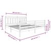 vidaXL Bed Frame without Mattress Solid Wood 200x200 cm (810450+814114)