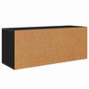 vidaXL TV Cabinet Black Oak 100 x 35 x 40 cm Engineered Wood