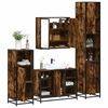 vidaXL 4&nbsp;Piece Bathroom Furniture Set&nbsp;Smoked Oak Engineered Wood