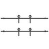 vidaXL Sliding Door Hardware Kit 400 cm Steel Black
