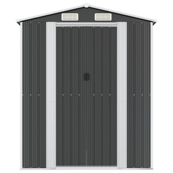 vidaXL Garden Shed Anthracite 192x357x223 cm Galvanised Steel