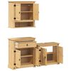 vidaXL 3 Piece Bathroom Furniture Set Corona Solid Wood Pine