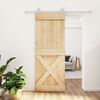 vidaXL Sliding Door with Hardware Set 80x210 cm Solid Wood Pine
