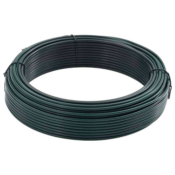 vidaXL Fence Binding Wire Green 25 m Steel