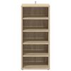 vidaXL Shoe Cabinet Sonoma Oak 31.5x35x70 cm Engineered Wood