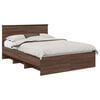 vidaXL Bed Frame with Headboard Brown Oak 150 x 200 cm Engineered Wood