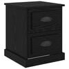 vidaXL Bedside Cabinet with Drawer 2 pcs Black Oak 39 x 39 x 47.5 cm