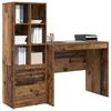 vidaXL Desk with Drawer 2 pcs Old Wood