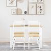 vidaXL 5 Piece Dining Set PANAMA White Solid Wood Pine