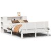 vidaXL Bookcase Bed without Mattress White 135x190 cm Double Solid Wood Pine