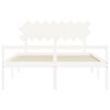 vidaXL Senior Bed without Mattress White 160x200 cm Solid Wood