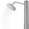 vidaXL Garden Shower with Grey Base 220 cm Stainless Steel