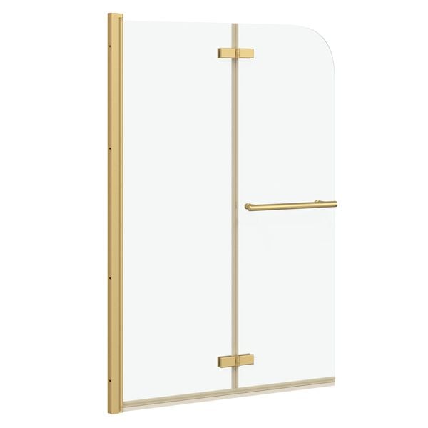 vidaXL Shower Enclosure Gold 95 x 140 cm ESG Glass and Aluminium