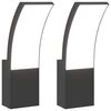 vidaXL Outdoor LED Wall Lights 2pcs Black Die-cast Aluminium