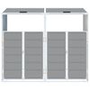 vidaXL Wheelie Bin Storage for Double Bins Grey 144x81x113 cm Steel