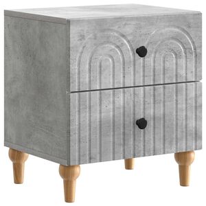 vidaXL Bedside Cabinet Concrete Grey 43 x 34.5 x 48 cm Engineered Wood