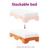 vidaXL Bed Frame No Mattress Stackable Wax Brown 75x190 cm Small Single Solid Wood