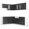 vidaXL 11 Piece Kitchen Cabinet Set "Kalmar" Black Engineered Wood