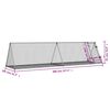 vidaXL Rabbit Hutch Silver 400x105x91 cm Galvanised Steel