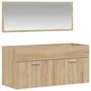 vidaXL Bathroom Cabinet with Mirror Sonoma Oak Engineered Wood