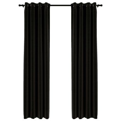 vidaXL Linen-Look Blackout Curtains 2 pcs Anthracite 140x245cm