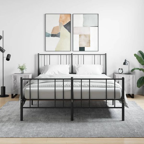 vidaXL Bedside Cabinets 2 pcs Grey Sonoma 40x40x50 cm Engineered Wood