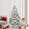 vidaXL Artificial Christmas Tree with 300 LEDs White 210 cm PE and PVC