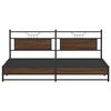 vidaXL Metal Bed Frame without Mattress Brown Oak 193x201 cm