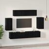 vidaXL TV Cabinet Set Wall-mounted 6 pcs Black Oak Engineered Wood