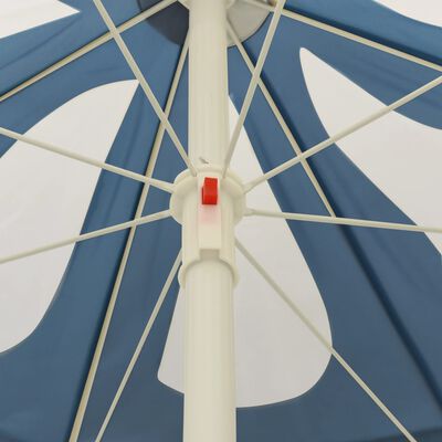 vidaXL Beach Umbrella Blue 240 cm