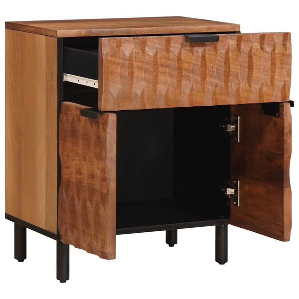 vidaXL Bedside Cabinet Brown 50 x 33 x 60 cm Solid Mango Wood