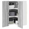 vidaXL Hanging Cabinet Grey Sonoma and White 57 x 57 x 80 cm