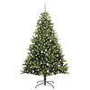 vidaXL Artificial Hinged Christmas Tree 300 LEDs Green 240 cm