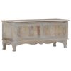vidaXL Storage Box Grey 100x38x45 cm Solid Mango Wood