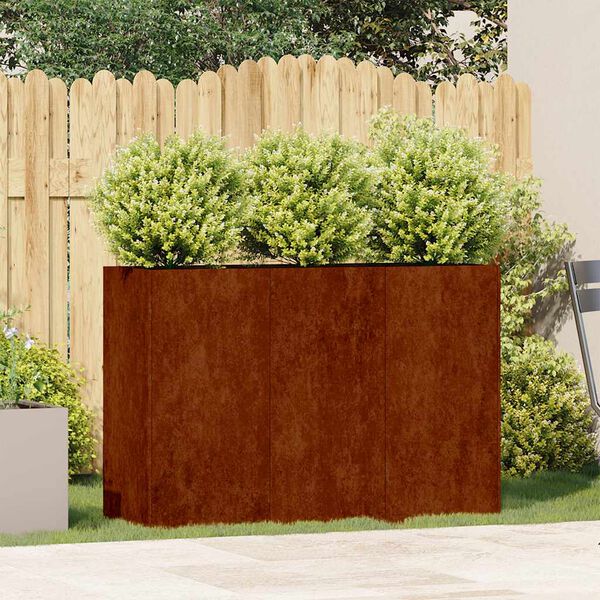 vidaXL Planter Rusty 120x40x80 cm Weathering Steel