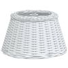 vidaXL Ceiling Lamp Shade White &Oslash;50x30 cm Wicker