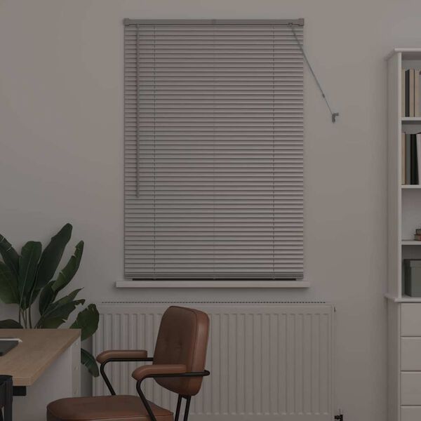 vidaXL Venetian Blinds Height Adjustable Silver 175 x 85 cm Aluminium
