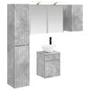 vidaXL Bathroom Cabinet Set 5 pcs Concrete Grey Engineered Wood