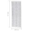 vidaXL Rug Light Grey 100x300 cm Cotton