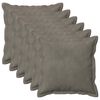 vidaXL Cushion Cover 6 pcs HOUTEN Light Grey 30 x 30 cm Velvet