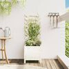 vidaXL Garden Planter with Rack White 39x39.5x114 cm Solid Wood Pine