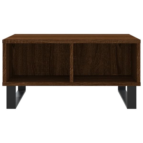 vidaXL Coffee Table Brown Oak 60x60x30 cm Engineered Wood